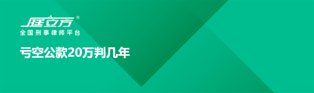 亏空公款20万判几年