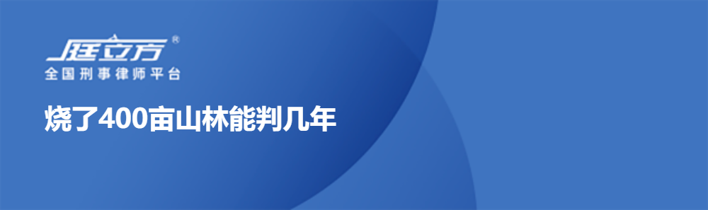 烧了400亩山林能判几年